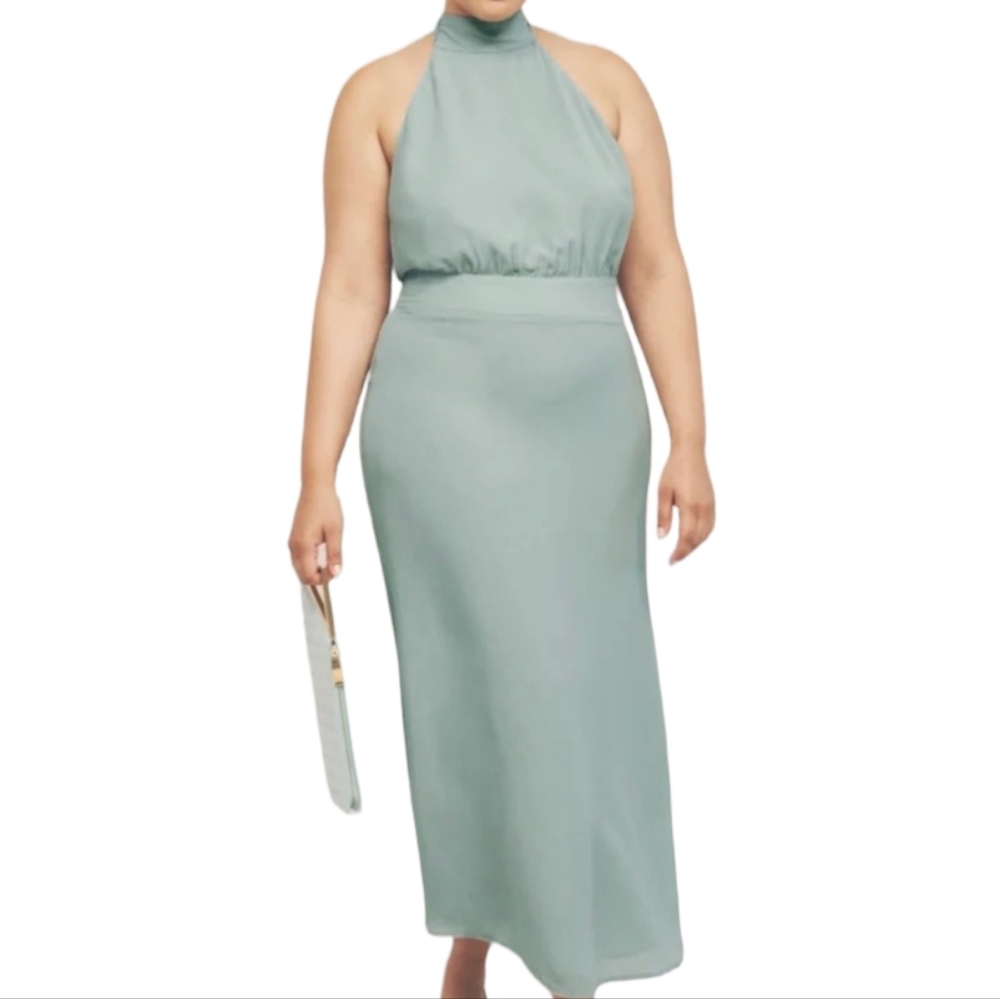 Reformation Lizbeth Dress Clelandon Halter Maxi Dress New With Tags
